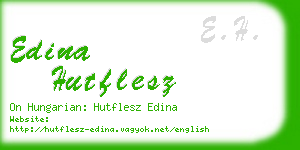 edina hutflesz business card